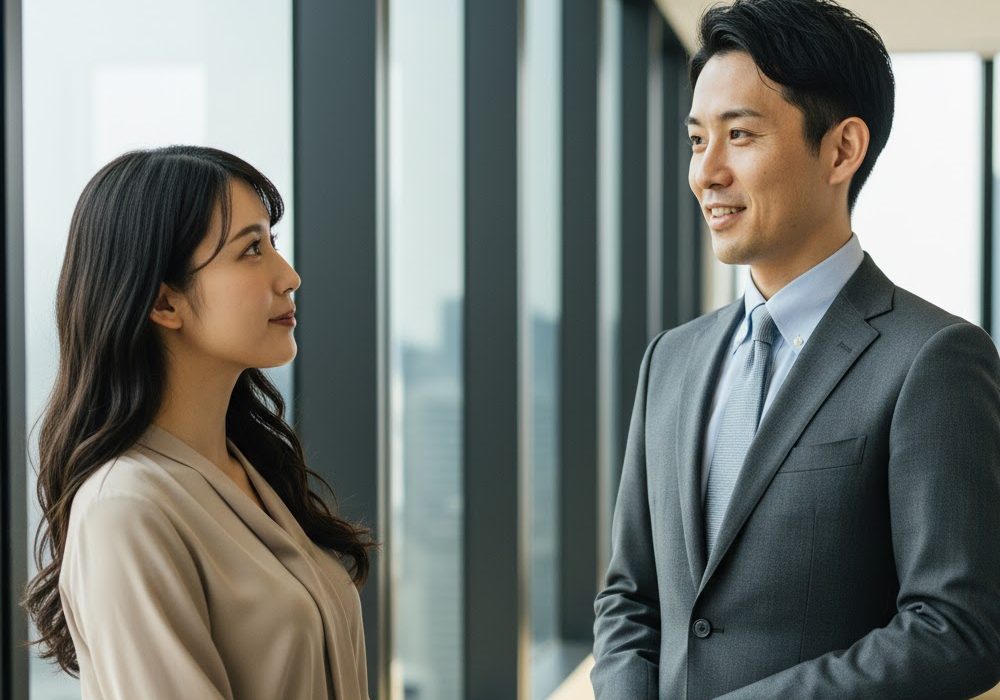 女性に信頼される男性の実写風画像