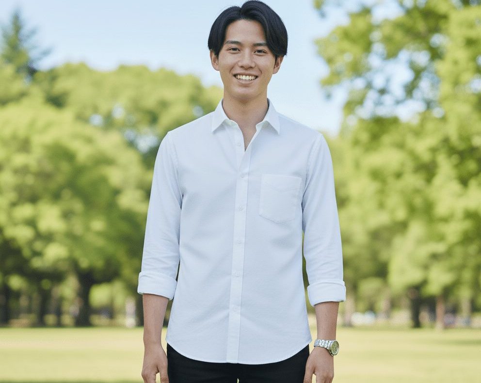 爽やかな男性の実写風画像