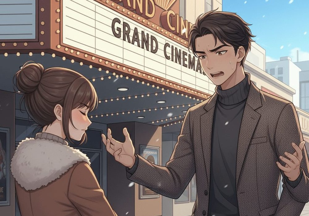 男女が喧嘩しているアニメ画像