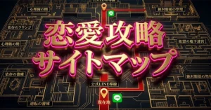 恋愛攻略サイトマップと書かれた案内図